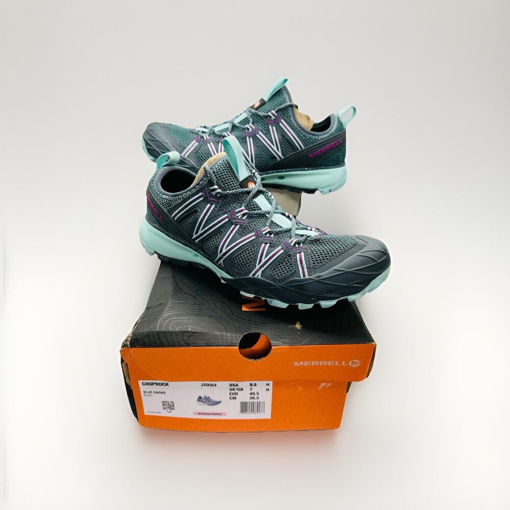 Merrell Choprock Water Shoes Blue Smoke Gray Mint | Women's 9.5M | EUC